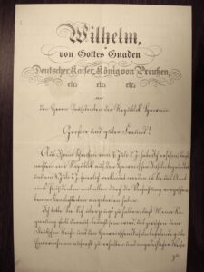 Recognition of the Republic of Hawaii – Germany Original letter signed by Kaiser Wilhelm