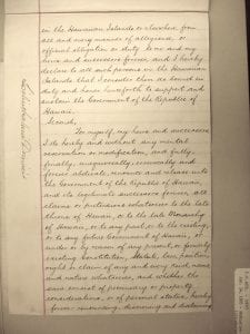 Liliuokalani Abdication Letter Witness p3