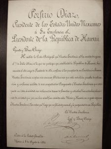 Recognition of the Republic of Hawaii – Mexico President Diaz Letter