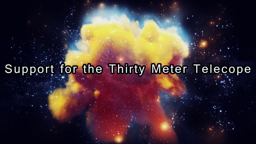 Support for the Thirty Meter Telescope TMT