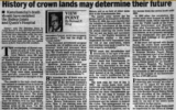 Sam P. King on Crown Lands