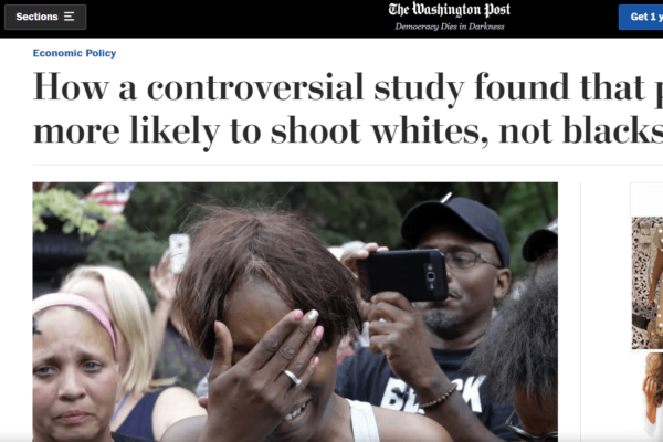 Police more likely to kill whites than blacks